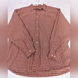 Eddie Bauer Men's Red Plaid Long Sleeve Button Up - Size XL